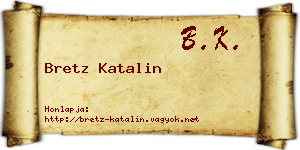 Bretz Katalin névjegykártya